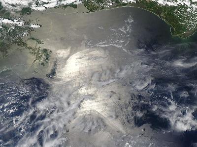 Oil slick from satellite